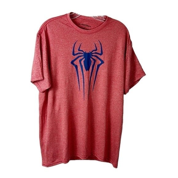 Spiderman-2 Tee Shirt Men's Fitted L Red Blue NWT - Picture 1 of 7
